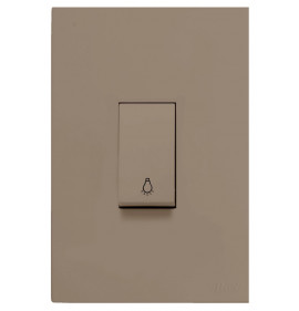 Conjunto Pulsador Para Minuteria Vertical 4x2 - RECTA FENDI SATIN FOSCO